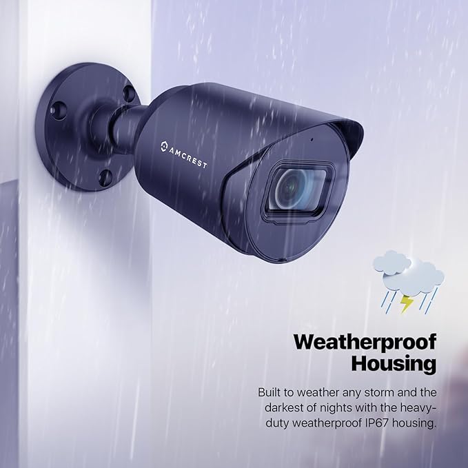 Amcrest 4K Analog Outdoor Security Camera, Bullet 4K (8MP) @15fps, CCTV-Coax-BNC, 98ft Night Vision, IP67 Metal, 125° Angle, Mic, Black (Not an IP Camera) (DVR Required, Not Included) (AMC4KBC28-B-V3)
