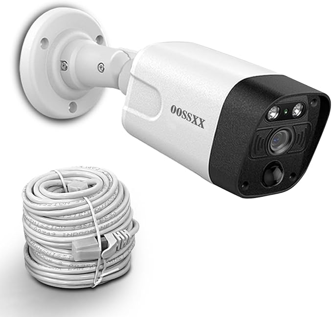 OOSSXX 4K PIR Extend Camera Outdoor Indoor Video Surveillance Security Waterproof Wired POE Camera, Home IP 4K 8MP, Night Vision, Just Extend POE Kits