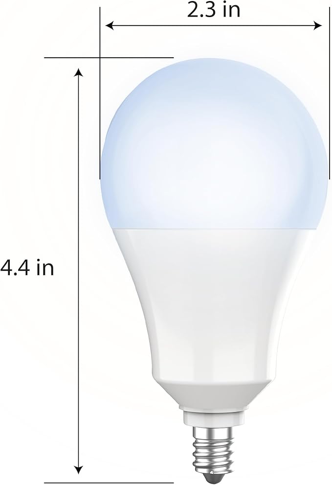 Feit Electric LED Built-in Dusk to Dawn Sensor Intellibulb - A19 with an E12 Candelabra Base Light Bulb - 60W Equivalent - 15 Year Life - 800 Lumen - 5000K Daylight