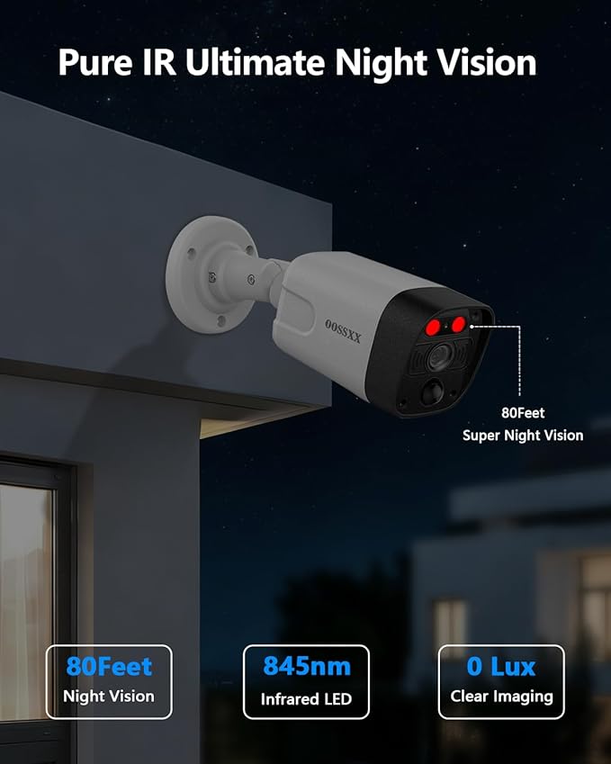 (2026 Update) 4K PoE Security Camera System w/PIR & AI Human Detection, 16CH NVR w/ 3TB HDD, 16 Cameras, 130° Ultra Wide Angle, 30-Day Recording, 2-Way Audio, Remote Control, No Monthly Fee
