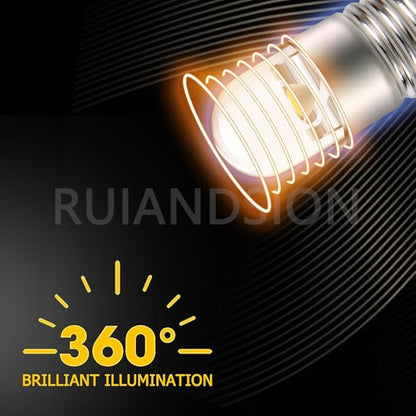 Ruiandsion E5 LED Bulb 5V 6V Warm White E5 E5.5 Screw Base LED Bulb Upgrade for Modle Train Lights(Pack of 10)
