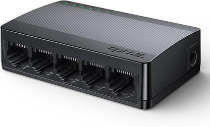 Tenda 5 Port Gigabit Ethernet Switch, Desktop Ethernet Splitter, Unmanaged Network Switch Hub for Office/Home, Plug & Play, Wall-Mount, Fanless Quiet, Plastic Case, SG105