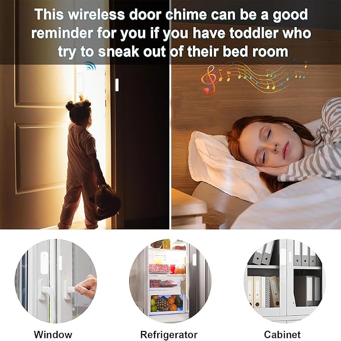 Loopo Tuya-Compatible Zigbee Door Window Sensor, Smart Contact Sensor with App Alerts, Compatible with Alexa & Google Assistant via Smart Life App, Zigbee Hub Required, AA Battery Powered, 4 Pack