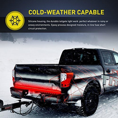 Nilight 60 Inch Truck Tailgate Light Bar Double Row 264 LEDs
