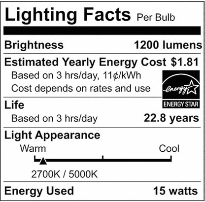 Satco S11277 Starfish WiFi-Control PAR38 LED Color-Changing and Tunable White Smart Light Bulb, 15 Watts, 2700K-5000K
