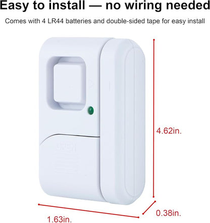 UltraPro Personal Security Window and Door Alarm, 4 Pack, Wireless Chime | DIY Protection, Burglar Alert, DIY Protection, Home Security, Ideal for Home, Garage, Apartment and More, 45174