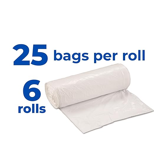 Inteplast VALH3860N22 HDPE Waste Can Liner, 0.74 Mil, Star Seal, 38" x 58", Natural (6 Pack of 25)