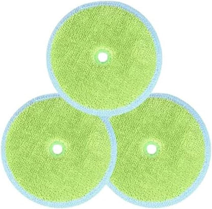 EVERYBOT Replacement Accessory of Three-Spin and Edge, Washable Microfiber Mop Pads for Robot (6pcs)