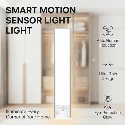 Under Cabinet Motion Sensor Lighting: 14 Inch Dimmable Rechargeable Lights Indoor - Battery Operated Lights - Undercabinet Closet Light Magnetic Led Light for Kitchen Home Bathroom Counter 5 Pack
