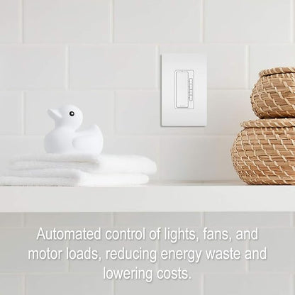 Legrand Radiant Digital Countdown Timer Rocker Light Switch, For Home Lighting Control, with Locator & Time Indicator, 60/40/20/10 Minute Settings, RT2WCCV4, White, 1 Count