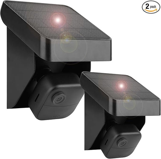 2PACK Solar Panel Charging Mount Compatible with Blink Outdoor 4 (4th Gen)/(3rd Gen) XT3/XT2/XT,Blink Outdoor 2K+ Camera,Weatherproof,Internal 3300mAh Rechargeable Battery Continuously for 365 Days