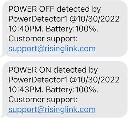 WiFi Power Outage Alarm Detector, Power Failure & Restoration Alerts with SMS Text, Email & Audible Alarm