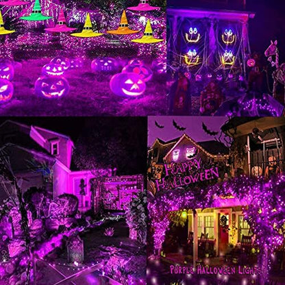 Purple Halloween Lights String Outdoor Plug In 78 FT 240 LED