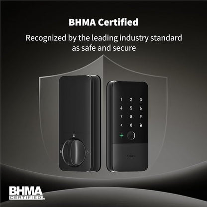 Aqara UWB Smart Lock U400, Matter Over Thread, Apple Home Key, Fingerprint Keyless Entry Deadbolt,Touchscreen Keypad, Rechargeable Battery, Supports HomeKit, Alexa, Google, Home Assistant, Black