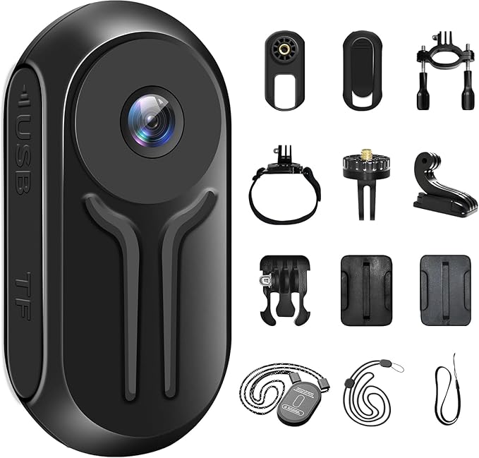 Mini Body Camera 1080P, Thumb Size Wearable Action Body Cam with Magnetic Clip - Portable POV Body Worn Camera for Outdoor Security, Travel, Sports