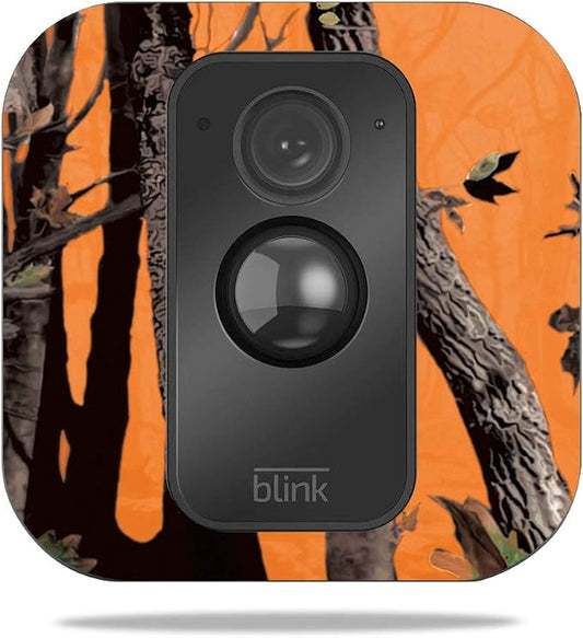 MightySkins Skin Compatible with Blink XT Outdoor Camera - Orange Camo | Protective, Durable, and Unique Vinyl Decal wrap Cover | Easy to Apply, Remove, and Change Styles | Made in The USA