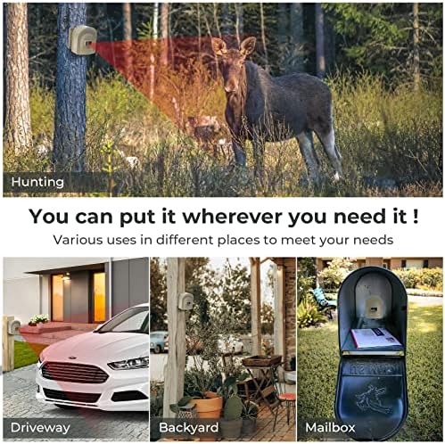 Supplemental Hosmart Driveway Alarm Motion Detectors Receiver, New Version(1 Receiver only, no Sensor)