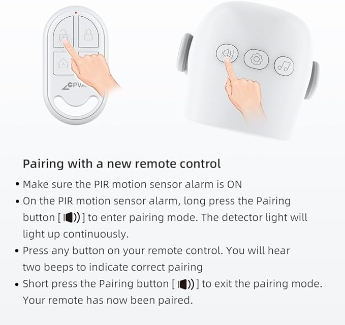 CPVAN Accessory - Remote Control - Only for Hosts as CP2, CP2W, CP9 - Key Fob Connected with The Host via 433.92MHz,White