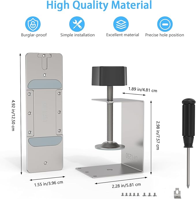 Anti-Theft Mount for eufy Security Video Doorbell E340, Doorbell Camera Holder for eufy doorbell e340, Doorbell Mounting Bracket Corner Mount Wedge Stand Kit Accessory for Eufy Video Doorbell E340