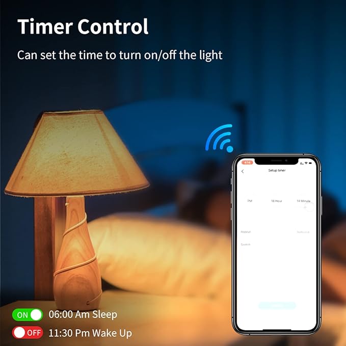 Smart Light Bulbs: WiFi LED Bulb, Works with Apple Homekit, Alexa, Google Home and Siri, E26 LED Smart Bulb, 2700K-6500K Dimmable and Timer Function, 800 Lumens 9W (1-Pack)