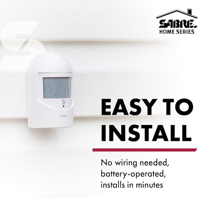 Sabre Driveway Alert, Wireless Motion Detector Sensor System with Driveway Alert, Weatherproof for Outdoor Security