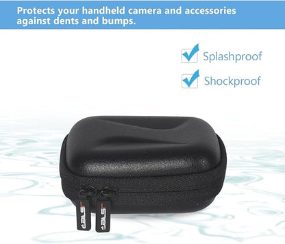 JSVER Mini Carrying Case for GoPro Hero 13/12/11/10/9/8/7/6/5/4/3, DJI Osmo Action, AKASO EK7000 / EK7000 Pro / V50 Pro/Brave 4, Campark ACT74 / ACT76, Dragon Touch Vision 3, YI Lite / 4K+