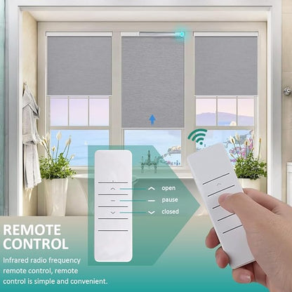 Smart WiFi Roller Shade Motor for 1.5" (38mm) Tube, Tuya App Alexa Voice Control No Hub Needed, 1.1Nm/2Nm Electric Blind Motor Retrofit Kit, RF Remote & Schedule Timer (2.0N.m Torque for 25rpm)