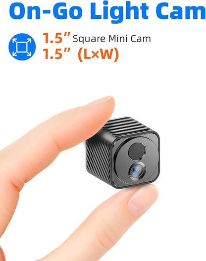 Upgraded Mini Camera 30-Day Battery Life, Wireless Hidden Camera 1080P HD with AI Motion Detection, Auto Night Vision, WiFi Pet, Baby Monitor, Nanny Cam for Home Office Security , Free cloud storage