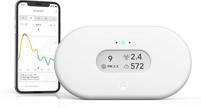 Airthings 2960 View Plus - Battery Powered Radon & Air Quality Monitor (PM, CO2, VOC, Humidity, Temp, Pressure)