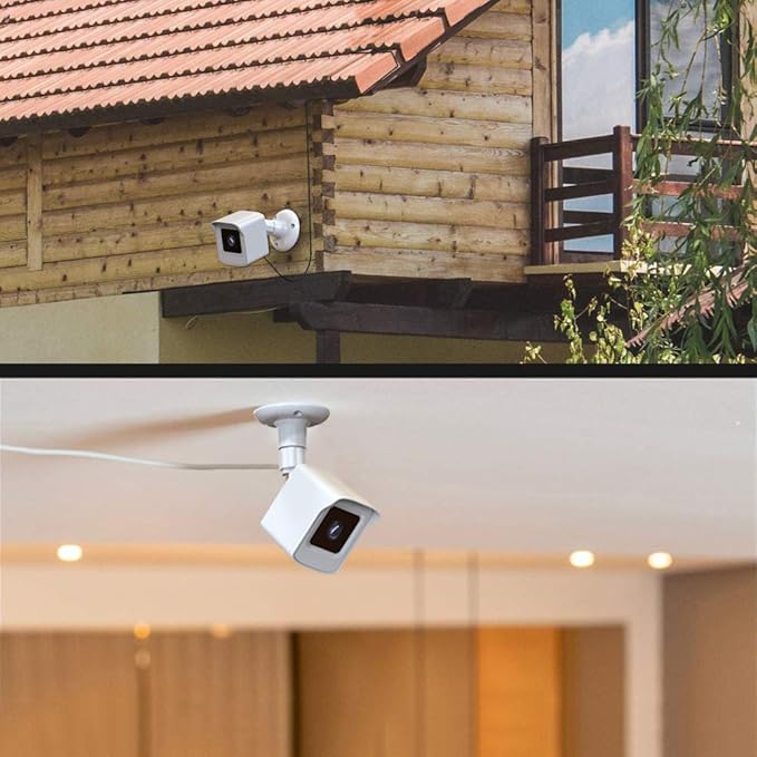 PEF Mount for All-New Wyze Cam V4 and V3, Weatherproof Protective Cover and 360 Degree Adjustable Wall Mount Solid Housing for Wyze V4 and V3 Outdoor Indoor Smart Home Camera System (White, 2 Pack)
