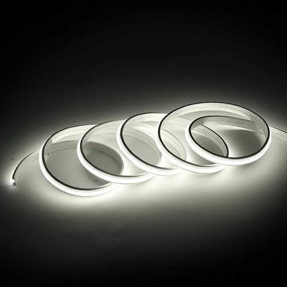 LED Strip Lights 32.8 Feet 110v LED Lights Outdoor Waterproof IP67 Adhesive Cuttable Tape Lighting with Plug 240 LEDs/m 6000K Cold White for Bedroom Kitchen Cabinet Lighting