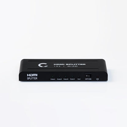 | 1x4 HDMI Splitter | Ultra HD 4K/2K | 1 Input - 4 outputs | Full HD/3D | 1080P | HDMI 1.4 | HDTV | PS4 / PS3 | XboxOne / 360 | DVD | Blu-ray | DTS Digital