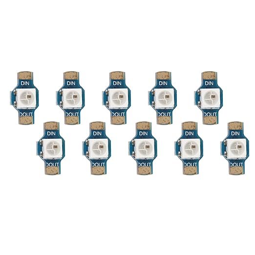 10Pcs LED Module, High Brightness Smart RGB LED, Energy Saving Lightweight Decorative Back Light, Individually Addressable LED Light Module 5V