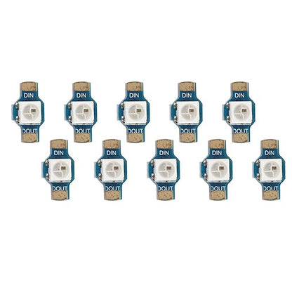 10Pcs LED Module, High Brightness Smart RGB LED, Energy Saving Lightweight Decorative Back Light, Individually Addressable LED Light Module 5V