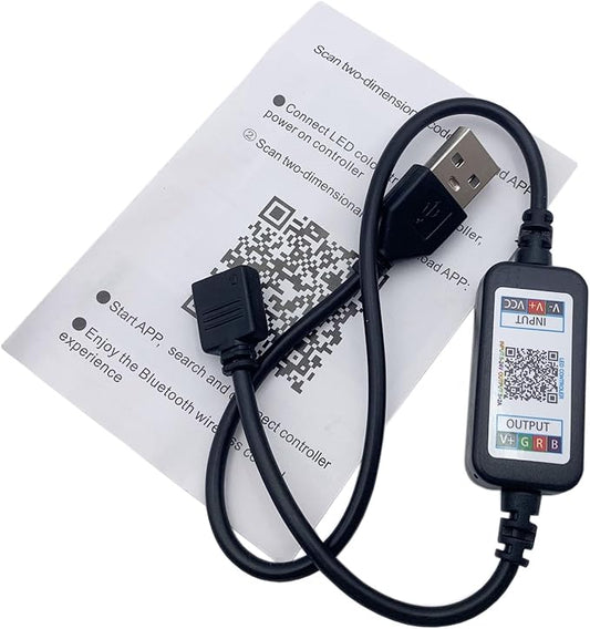 Smart 5V USB Bluetooth Controller 4pin 5050 2835 RGB LED Strip Light 4 Pin Connector Phone APP Contrl Tape TV Backlight Decor (USB 5V)