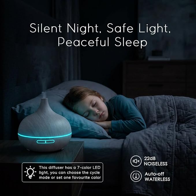 550ml Aromatherapy Essential Oil Diffuser Remote Humidifier 7 LED