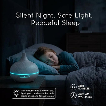 550ml Aromatherapy Essential Oil Diffuser Remote Humidifier 7 LED
