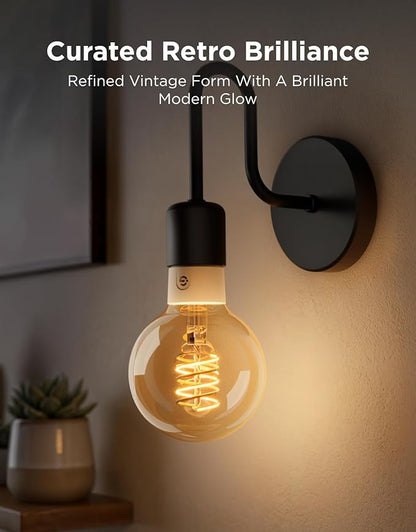 Govee Edison Bulbs, Smart Vintage Light Bulbs, RGBWW Color Changing G25 Vanity Light Bulb, Compatible with Matter, Alexa & Google Assistant, LED Filament Bulb for Living Room Kitchen E26 Base 4 Pack