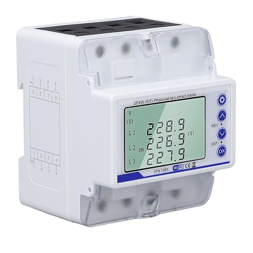 WiFi Circuit Breaker 3-Phase Rgy Meter or with LCD Display - 60-300V 00A Rectional Switch