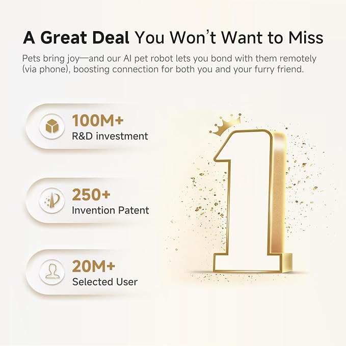 A3 AI Pet Companion Robot Pet Robot Camera Automatic Pet Tracking