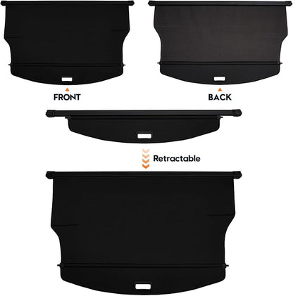 Powerty Cargo Cover for 2019-2024 2025 Cadillac XT6 Trunk Cover Retractable Trunk Shielding Shade XT6 Accessories Cargo Luggage Cover Black