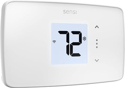Sensi Lite Smart Thermostat, Programmable, WiFi, Easy DIY, Works With Alexa, ENERGY STAR Certified, ST25W, Most Systems C-Wire Not Required, C-Wire needed with Heat/Cool Only & Heat Pump System -White