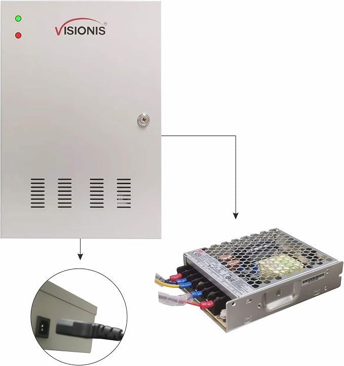 Two Doors Access Control Time Attendance TCP/IP Wiegand Controller Box with Power Supply Included + White Indoor/Outdoor Card Reader + Software Included 20,000 Users Kit - Visionis FPC-6476