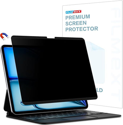 FILMEXT Magnetic Privacy Screen Protector for iPad Air 13 inch 2026/2025/2024 (M4/M3/M2,7th/6th Generation),Removable Anti Spy Glare Blue Light Filter Black Secrity Privacy Film
