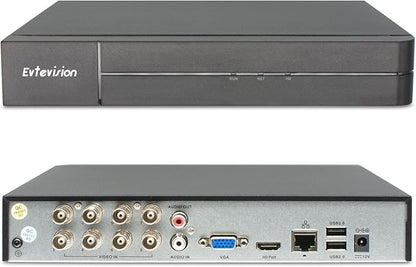 5MP Lite Security DVR Recorder with AI Human/Vehicle Detection,8CH Hybrid 5-in-1 CCTV DVR for Surveillance Camera,Supports 8CH Analog/AHD/HD-TVI/CVI/IP Cameras,Remote Access(No Hard Drive)