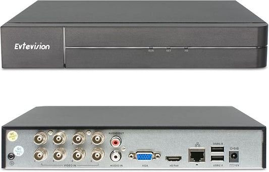 5MP Lite Security DVR Recorder with AI Human/Vehicle Detection,8CH Hybrid 5-in-1 CCTV DVR for Surveillance Camera,Supports 8CH Analog/AHD/HD-TVI/CVI/IP Cameras,Remote Access(No Hard Drive)