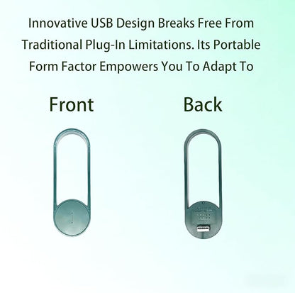 USB Portable Air Purifier for Travel and Car Personal Carry On Air Cleaner for Office Hotel Room Bedroom Desk Closet Indoor Outdoor Use Compact Design (4PCS Green)