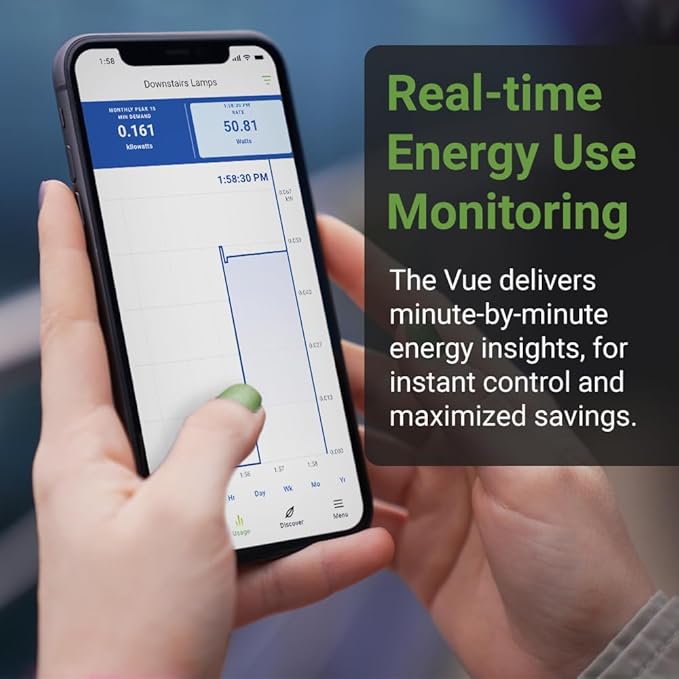 Emporia Vue 3 Commercial 3-Phase Smart Energy Monitor - Business and Home Automation Device with Real Time Electricity Usage Monitor, Power Consumption Meter, Solar and Net Metering