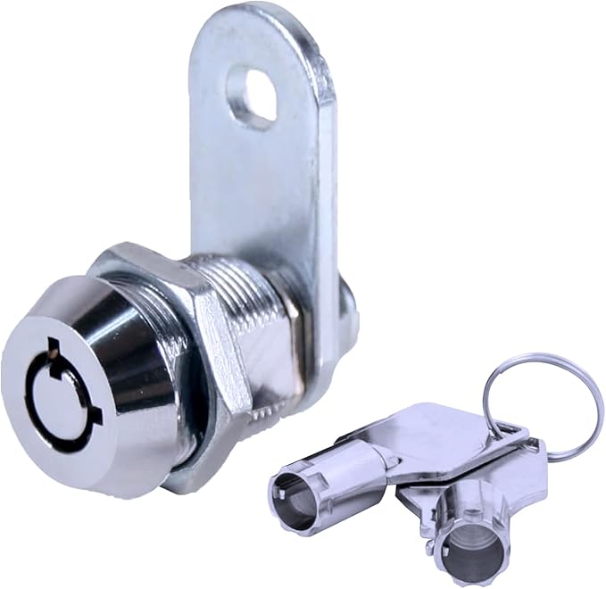 FJM Security MEI-2400AS-KD Tubular Cam Lock for Smart Home, Cabinet Locks Baby Proofing Solution, Door Lock & Drawer Lock for Home Improvement, with 5/8" Cylinder, Keyed Different, Chrome