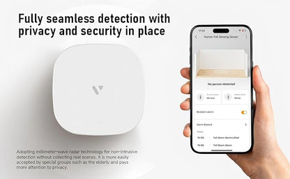 Human Presence Sensor WiFi Motion Detector mmWave Radar Wired Smart Motion Sensor Support Alexa/Google Home 2.4 GHz Wi-Fi Fall Detection for Seniors Privacy-Safe
